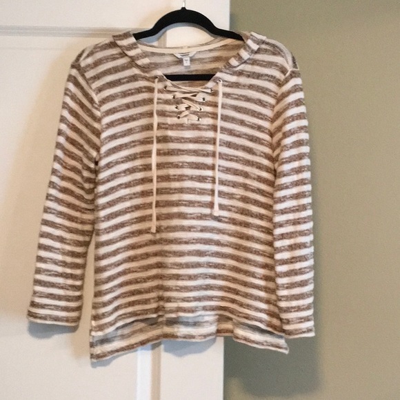 Brown & Cream Hooded Top - Picture 1 of 3